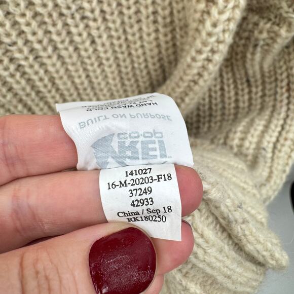 REI Cooperative Men's Cream‎ Wool Blend Wallace Lake Pullover Knit Sweater XL - Picture 7 of 7